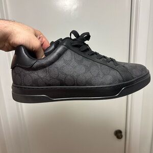 Men's Coach Size 12 Black Leather Sneakers